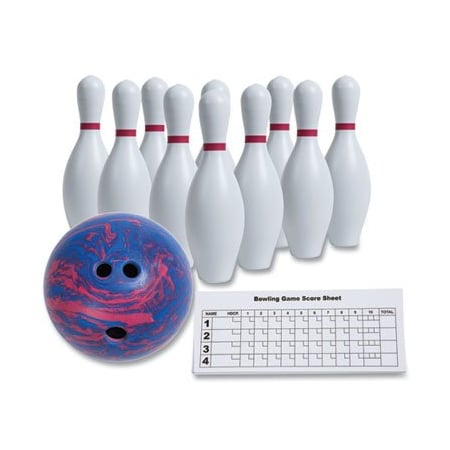 Champion Sports Bowling Set, Plastic/rubber, White, 11 Piece Set BPSET